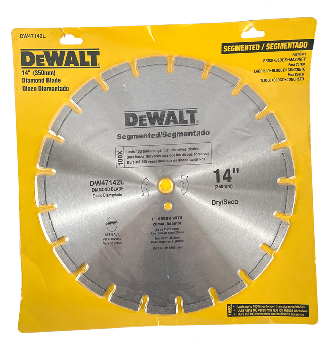 14” Diamond Segmented Disk - DeWALT (DW47142L)